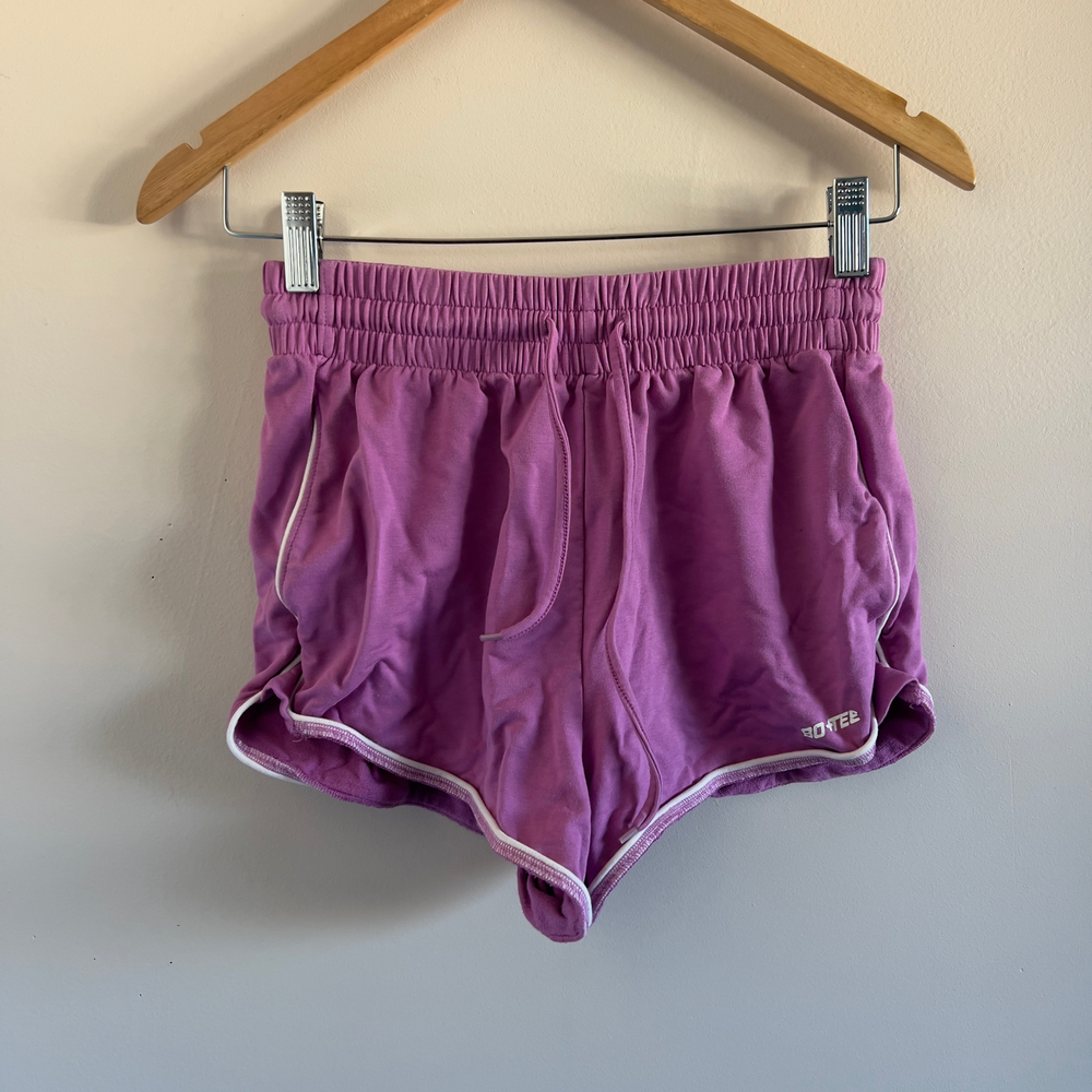 BO+TEE Purple Athletic Shorts Women’s Small Cotton Modal Stretch Sporty